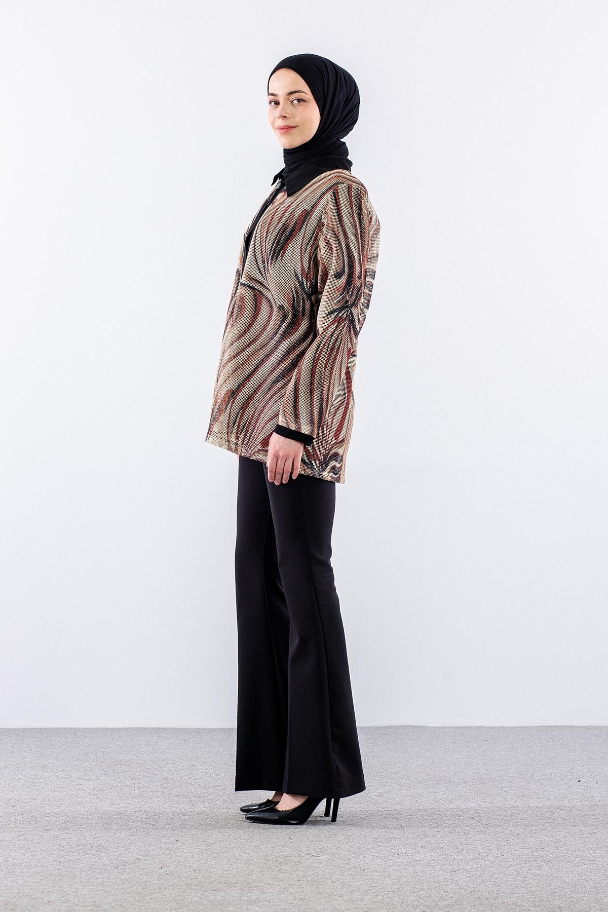 2812 2li̇ Bayan Bluz L-xl-xxl-3xl - Siyah - 3