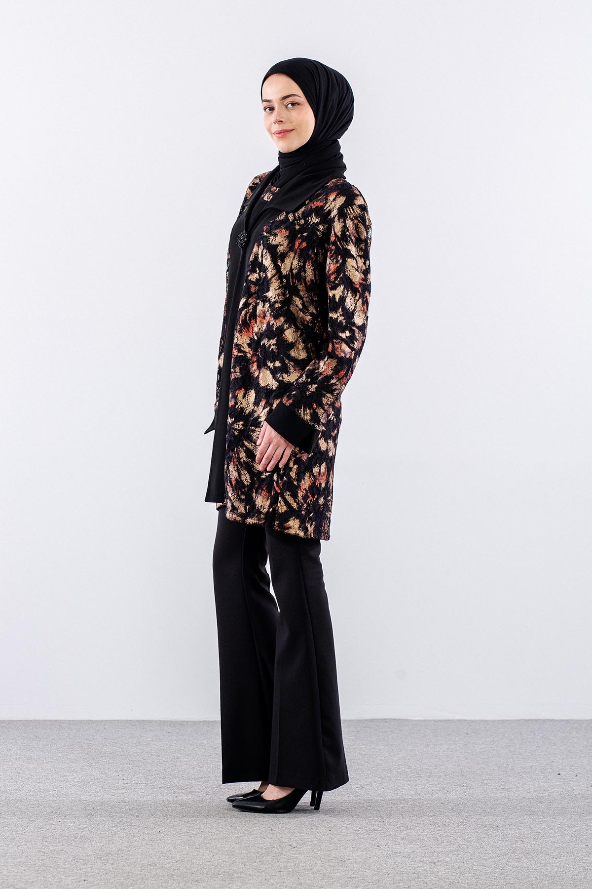 2815 2li̇ Bayan Bluz L-xl-xxl-3xl - Siyah - 4