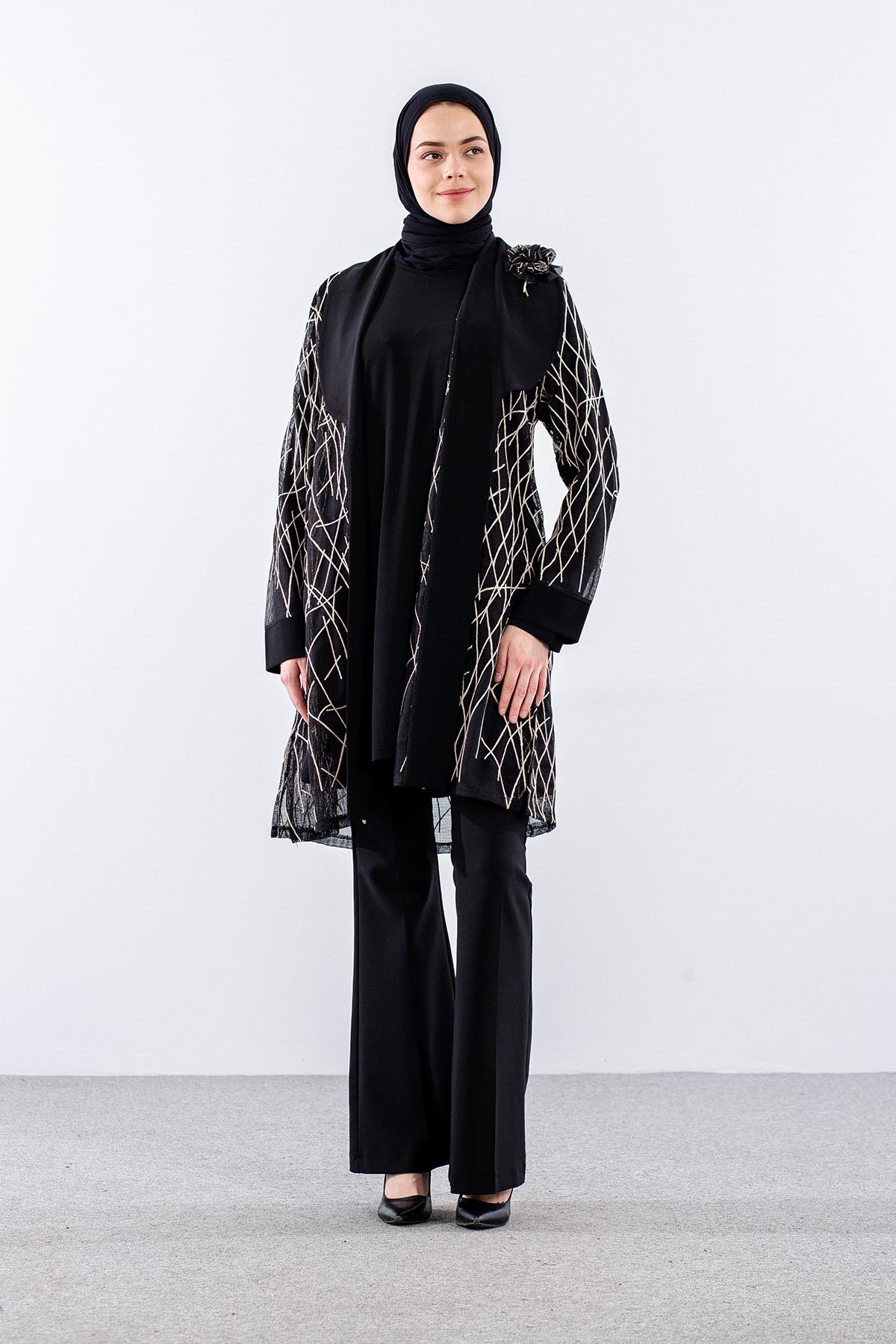 2821 2li̇ Bayan Bluz L-xl-xxl-3xl - Siyah - 2