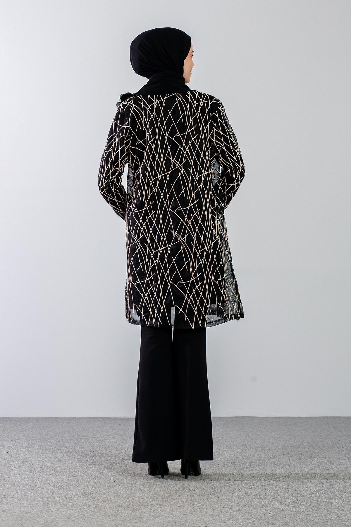 2821 2li̇ Bayan Bluz L-xl-xxl-3xl - Siyah - 5