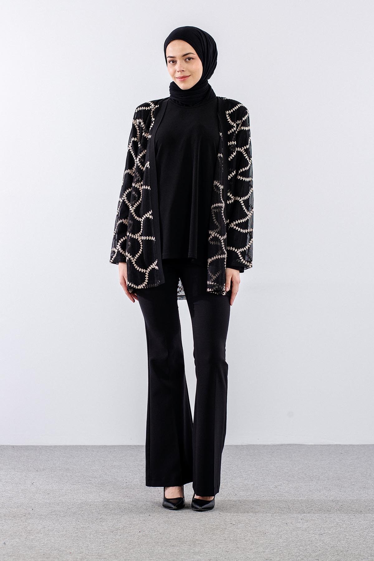 2822 2li̇ Bayan Bluz L-xl-xxl-3xl - Siyah - 2