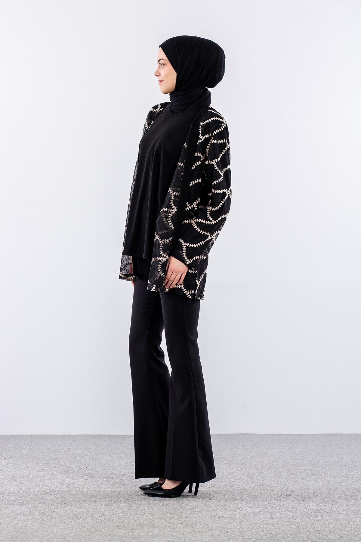 2822 2li̇ Bayan Bluz L-xl-xxl-3xl - Siyah - 3