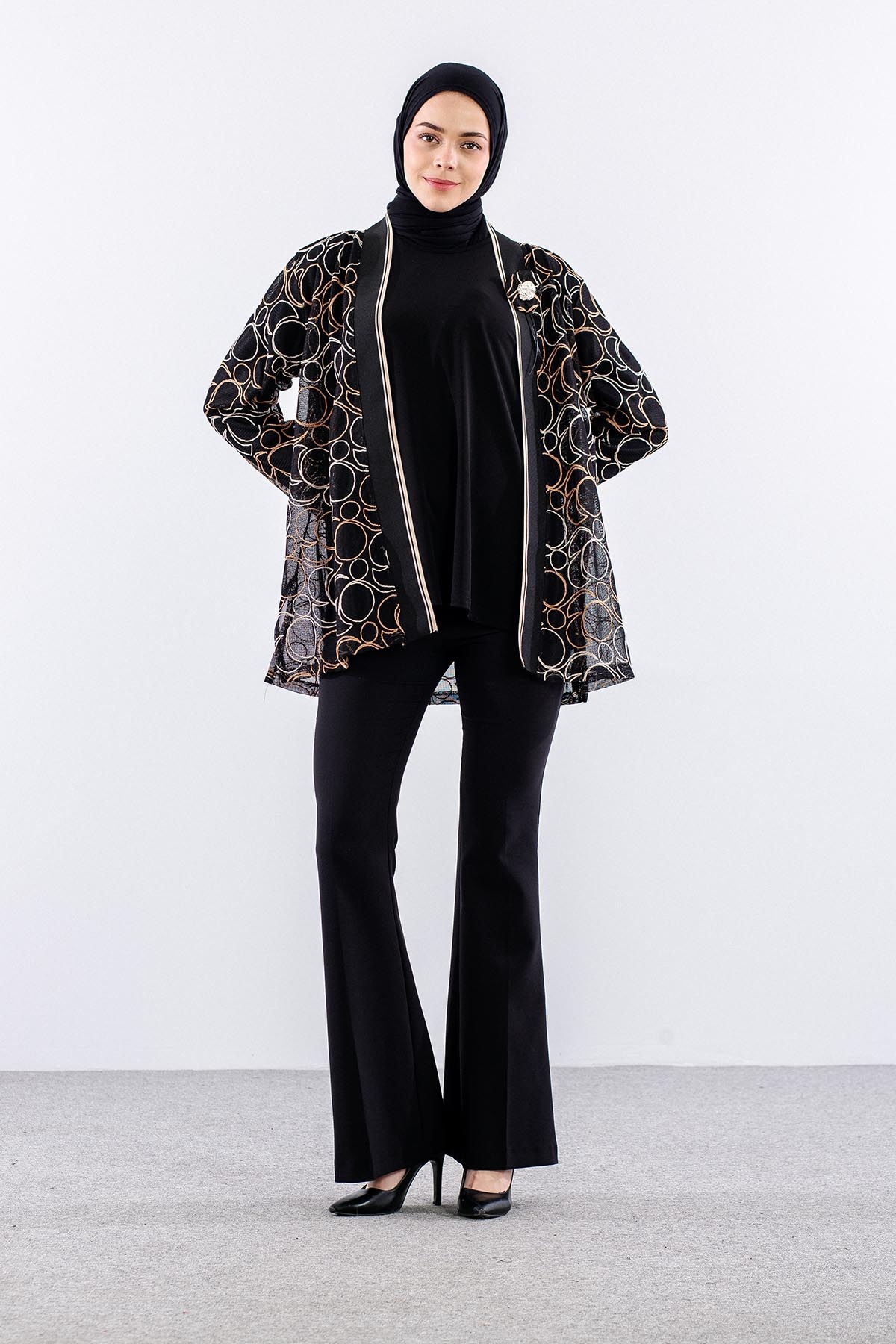 2824 2li̇ Bayan Bluz L-xl-xxl-3xl - Siyah - 2