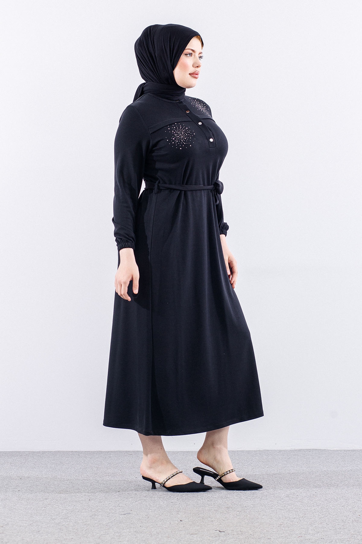 3045 Elbi̇se M-l-xl-2xl - Siyah - 3