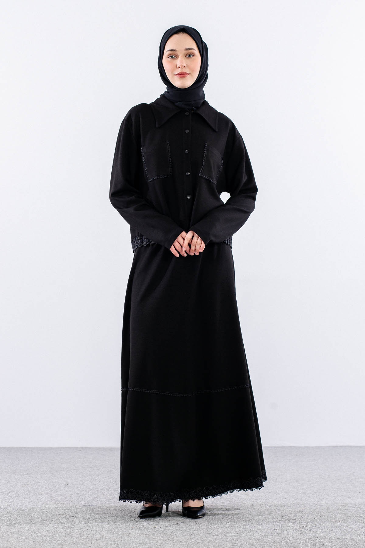 331 E.takim 38-44 Cebi̇ Güpür - Siyah - 1