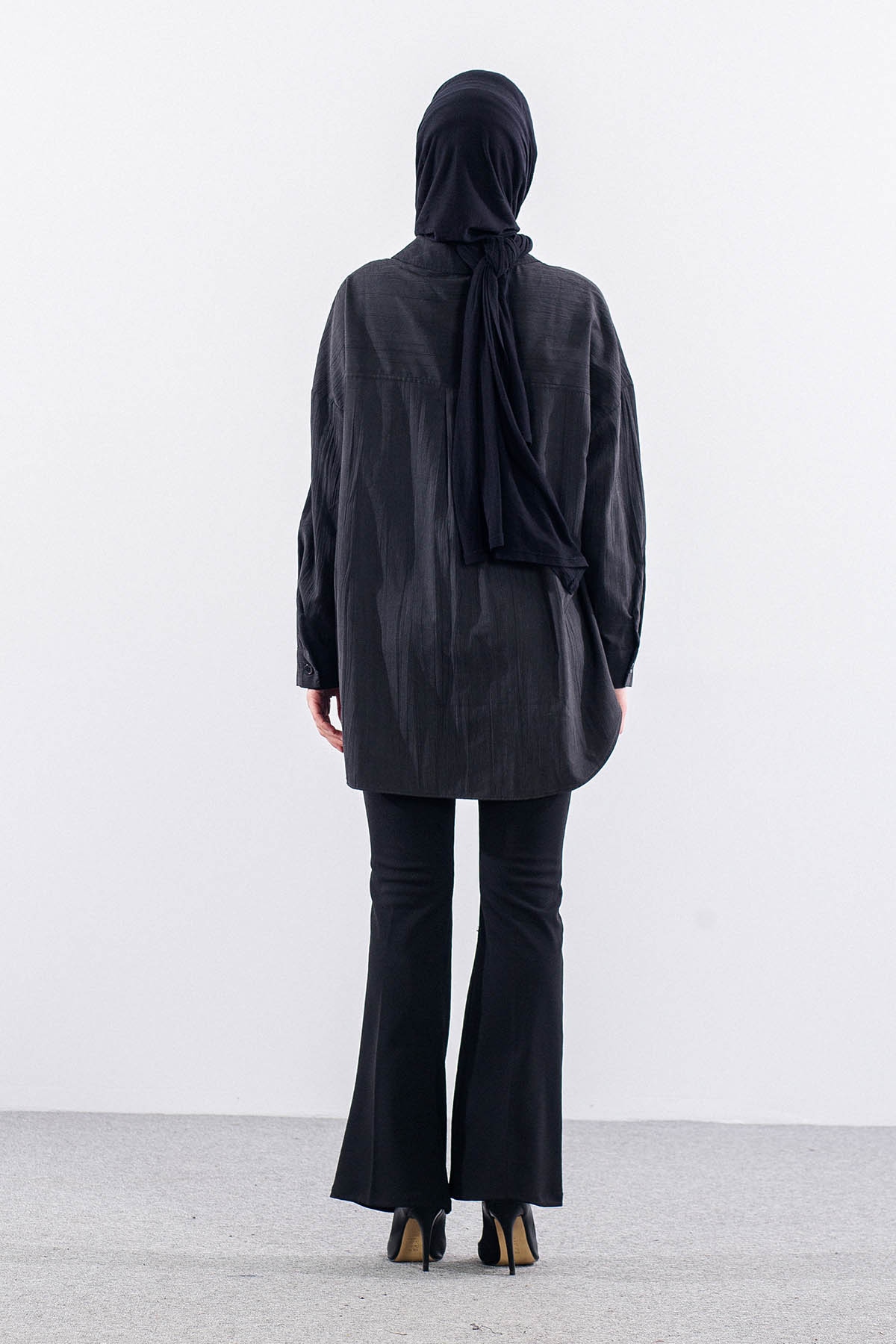 36221 Gömlek Tek Burumcuk - Siyah - 4