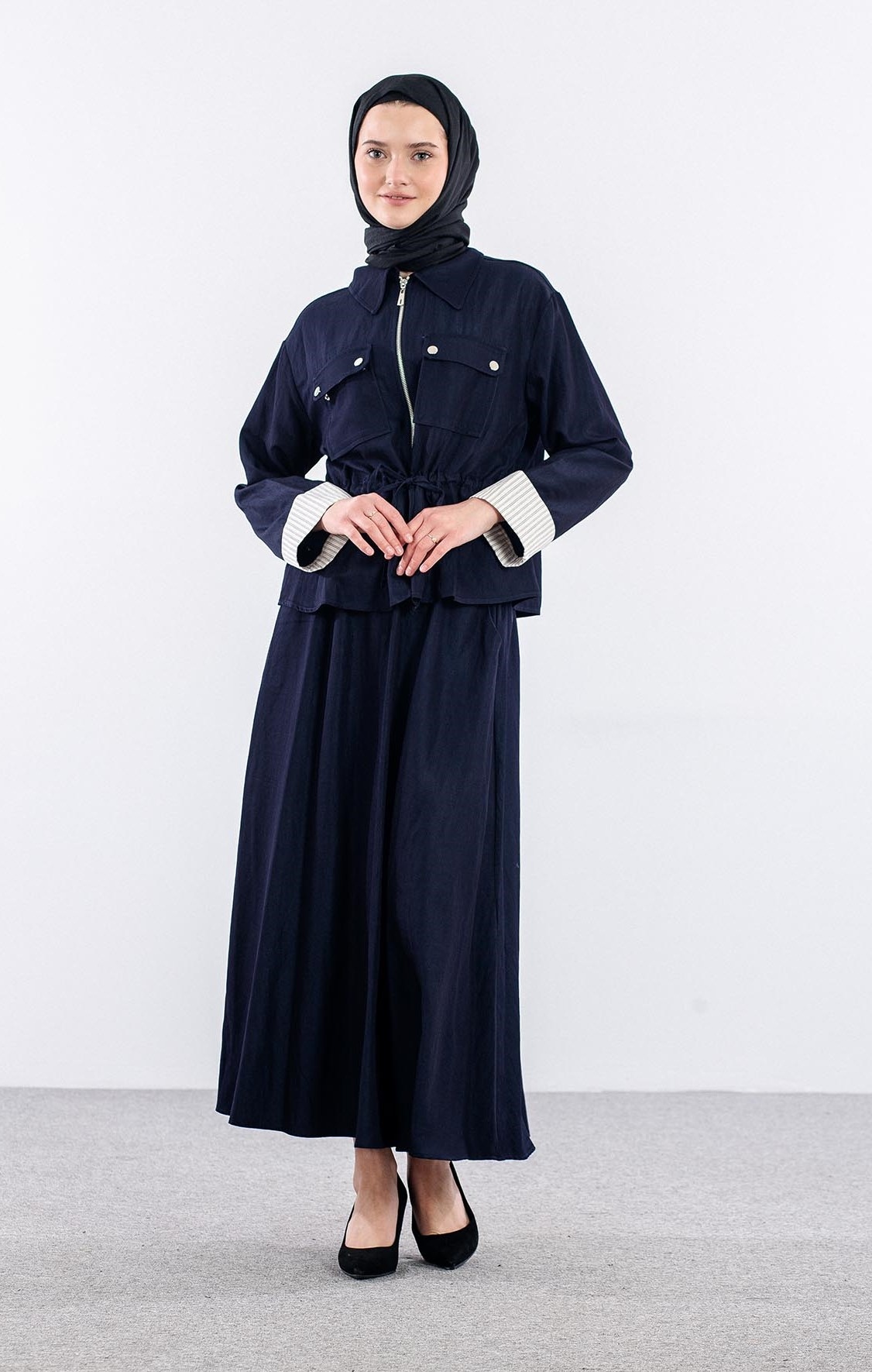 36822 E.takim S-m-l Denim Gorunum - Lacivert - 1