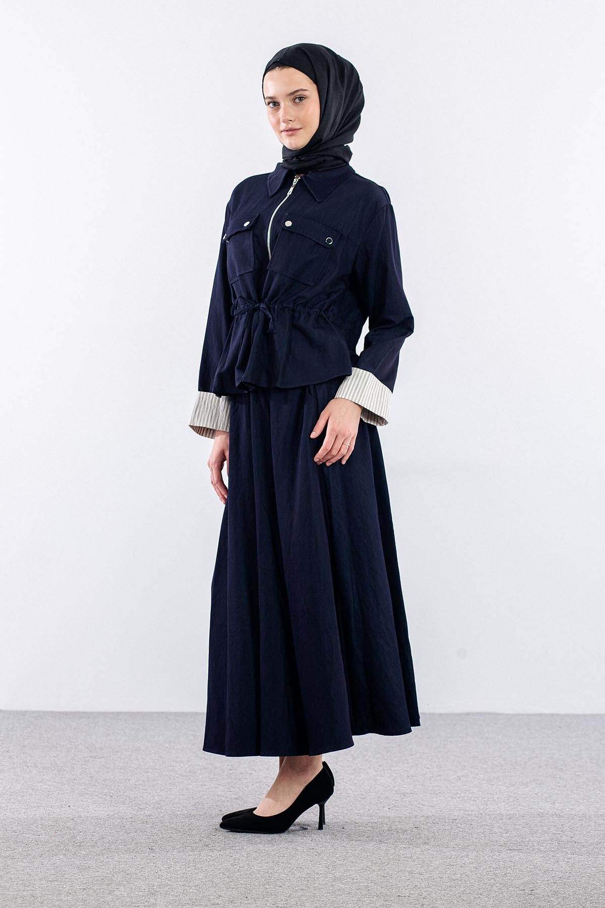 36822 E.takim S-m-l Denim Gorunum - Lacivert - 3
