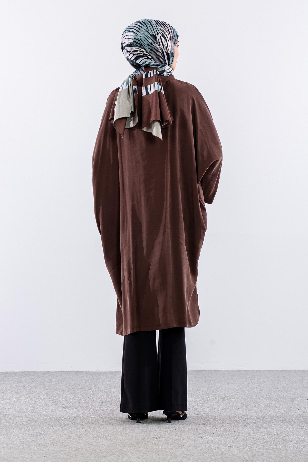 37199 Tunik Tek Manset - Kahve - 3