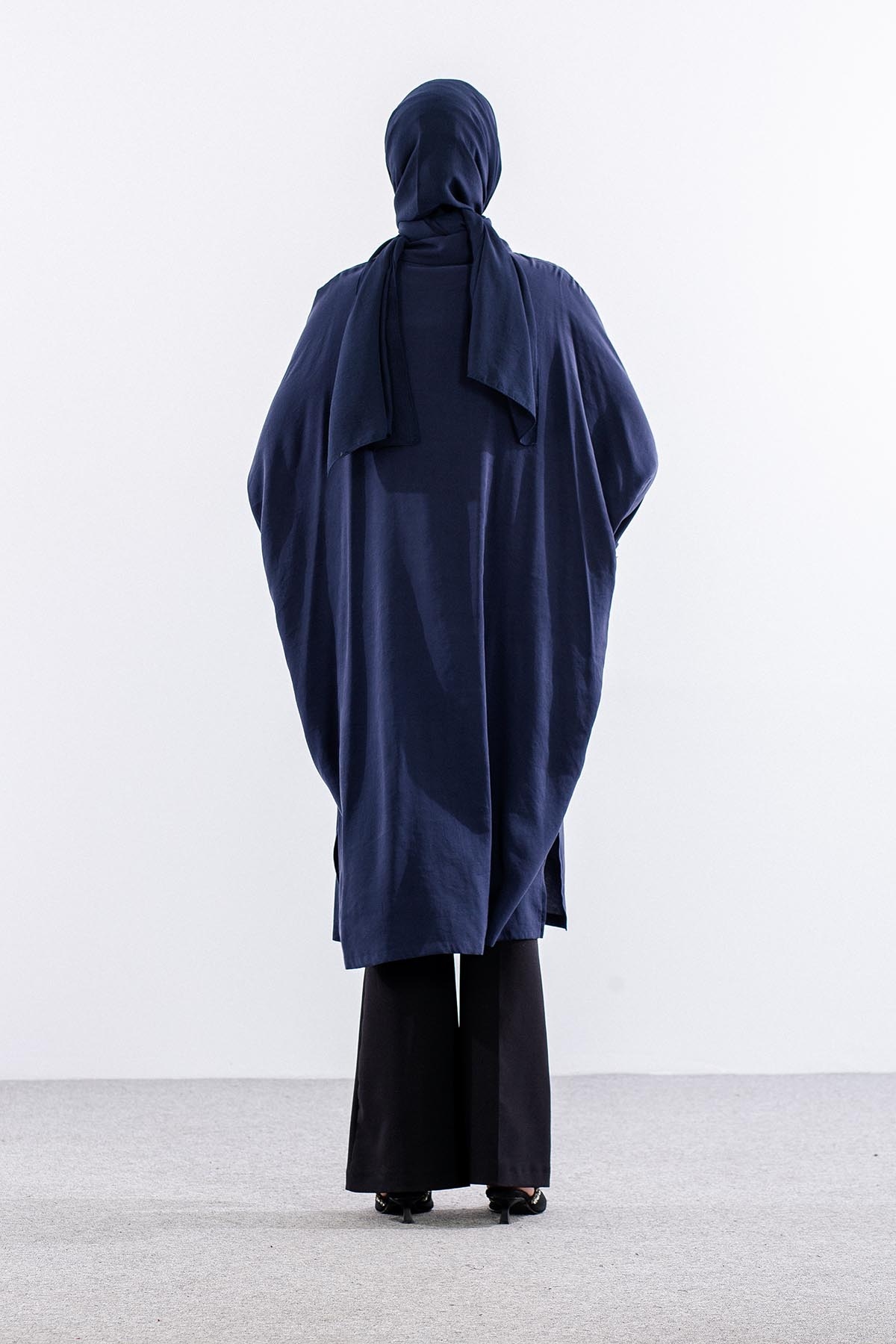 37199 Tunik Tek Manset - Lacivert - 5