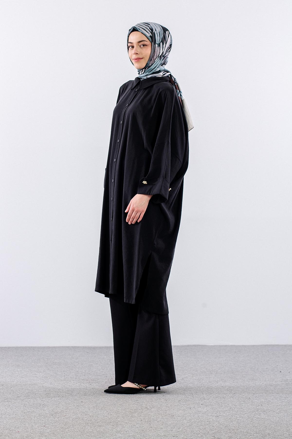 37199 Tunik Tek Manset - Siyah - 2