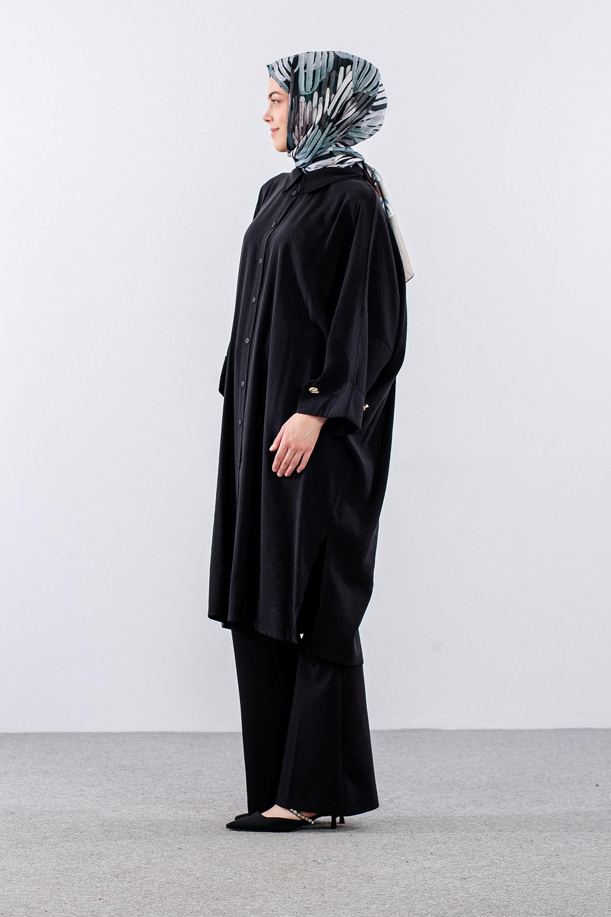 37199 Tunik Tek Manset - Siyah - 3