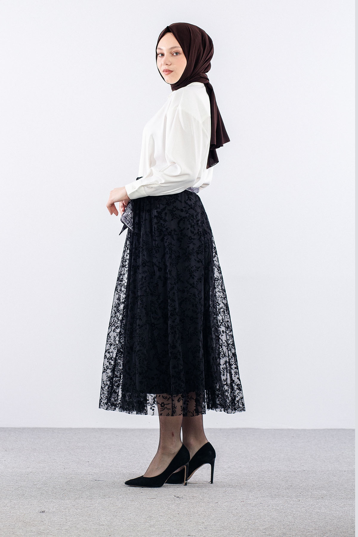 3721 Etek 38-46 Tul - Siyah - 3