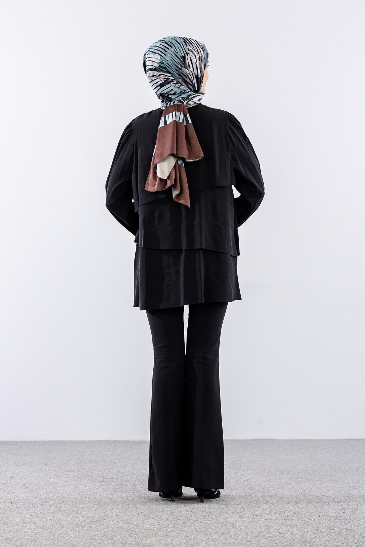 37219 Tunik S-m-l-xl Volan Katli - Siyah - 4
