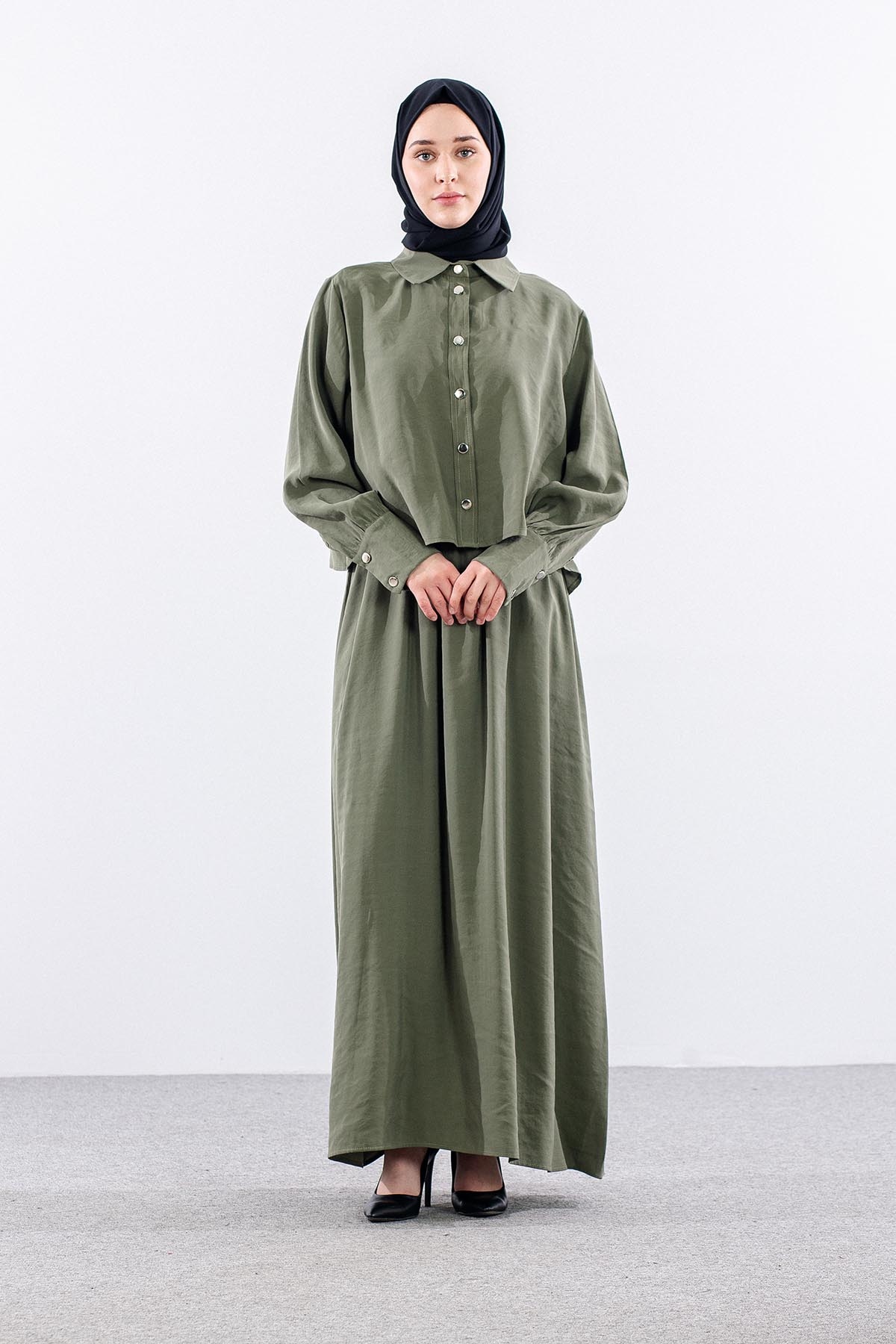 4015 Elbi̇se Ceket 44-52 - Haki - 1
