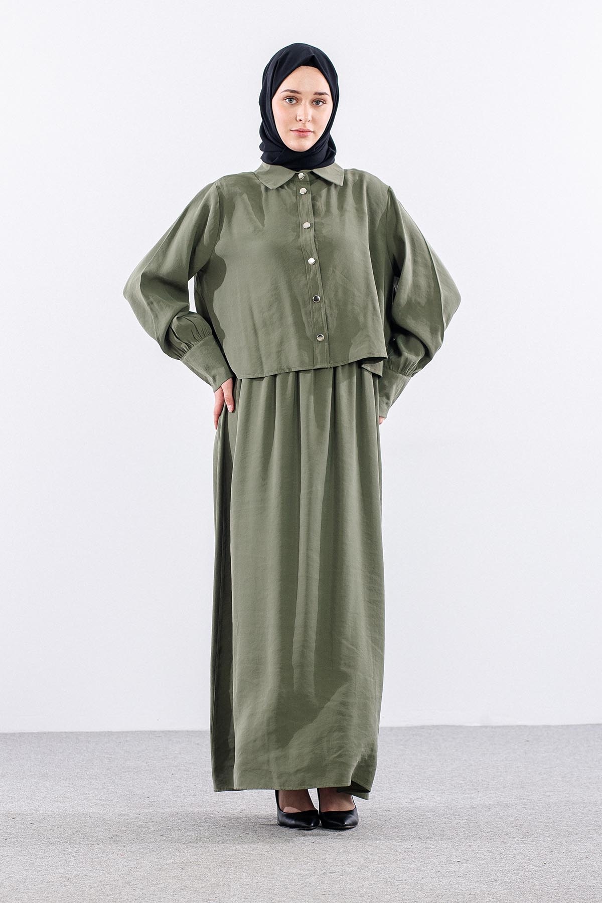 4015 Elbi̇se Ceket 44-52 - Haki - 3