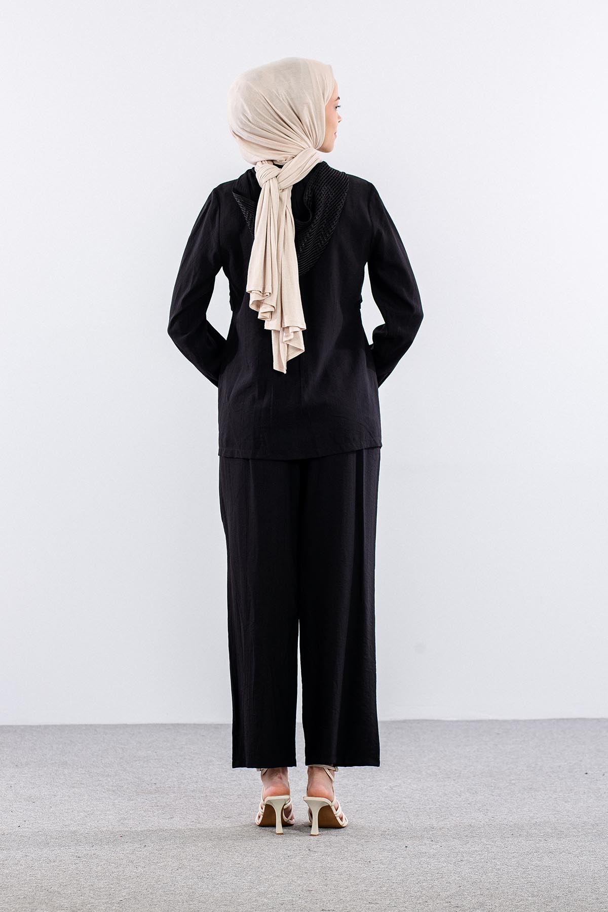 4111 Takim M-l-xl-2xl Kapşonlu - Siyah - 5