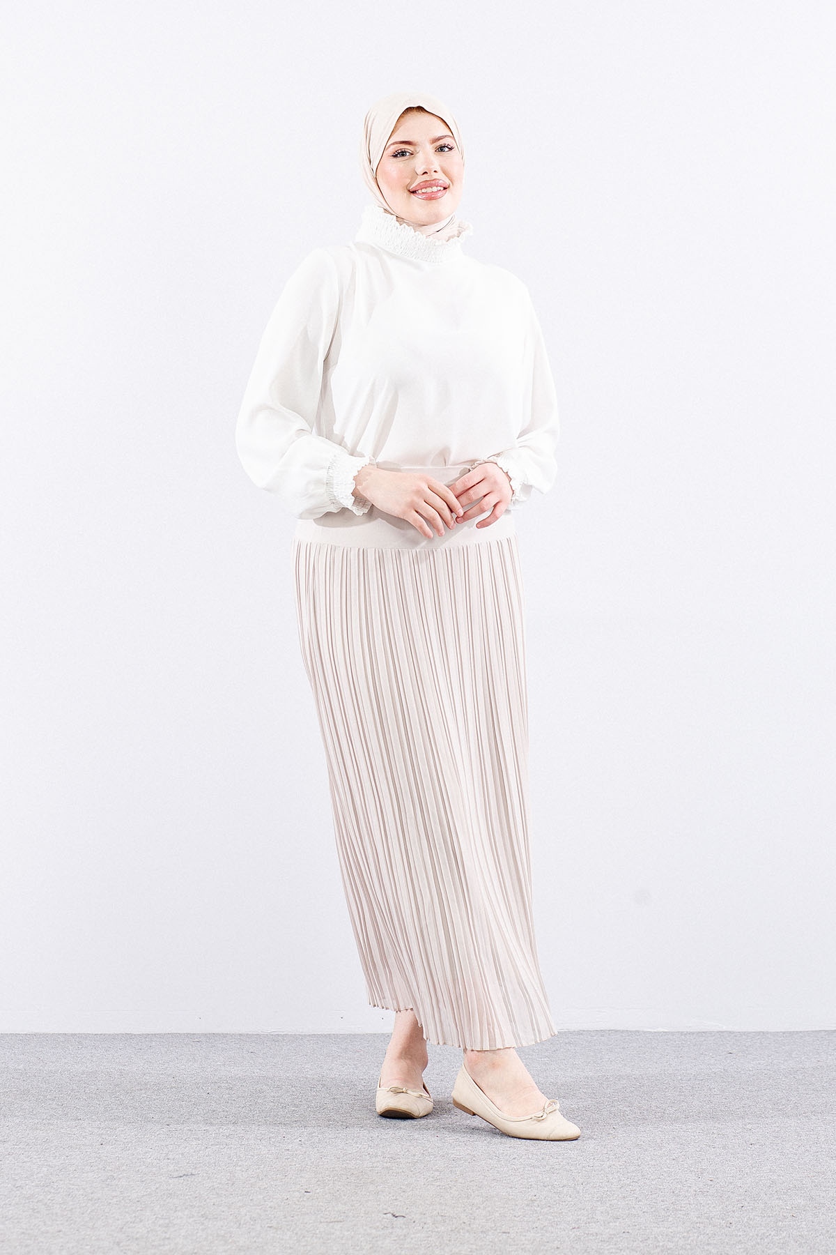 415 Pli̇seli̇ Etek 1-6 - Tas - 2