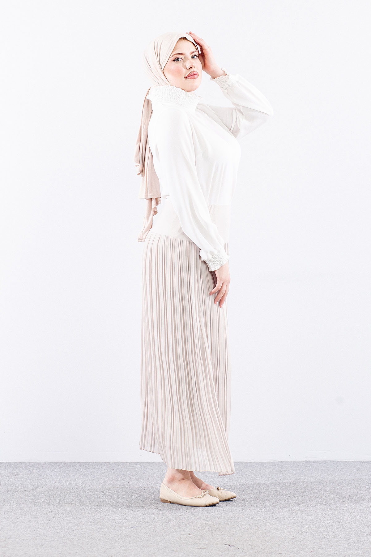 415 Pli̇seli̇ Etek 1-6 - Tas - 3