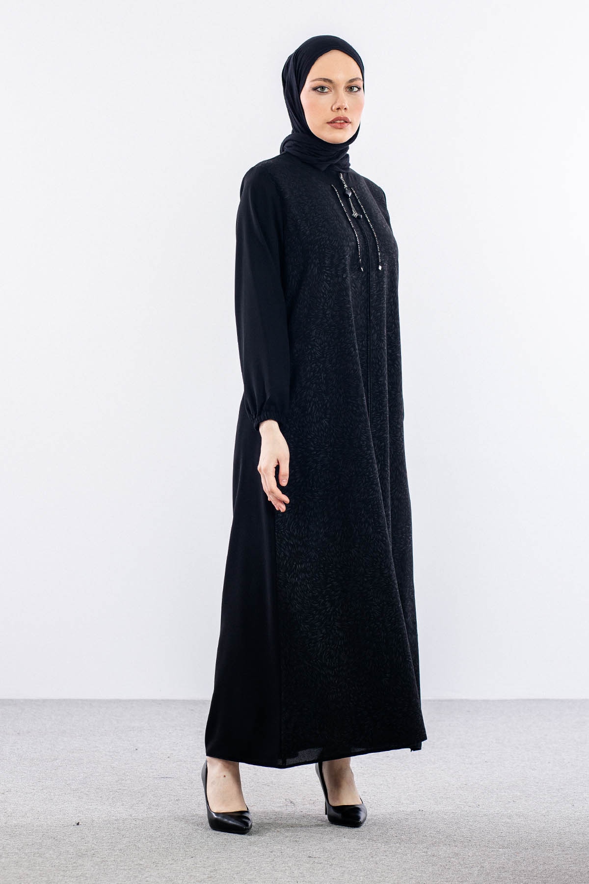 427 Ferace 46-56 Buhara ön Jakar - Siyah - 1