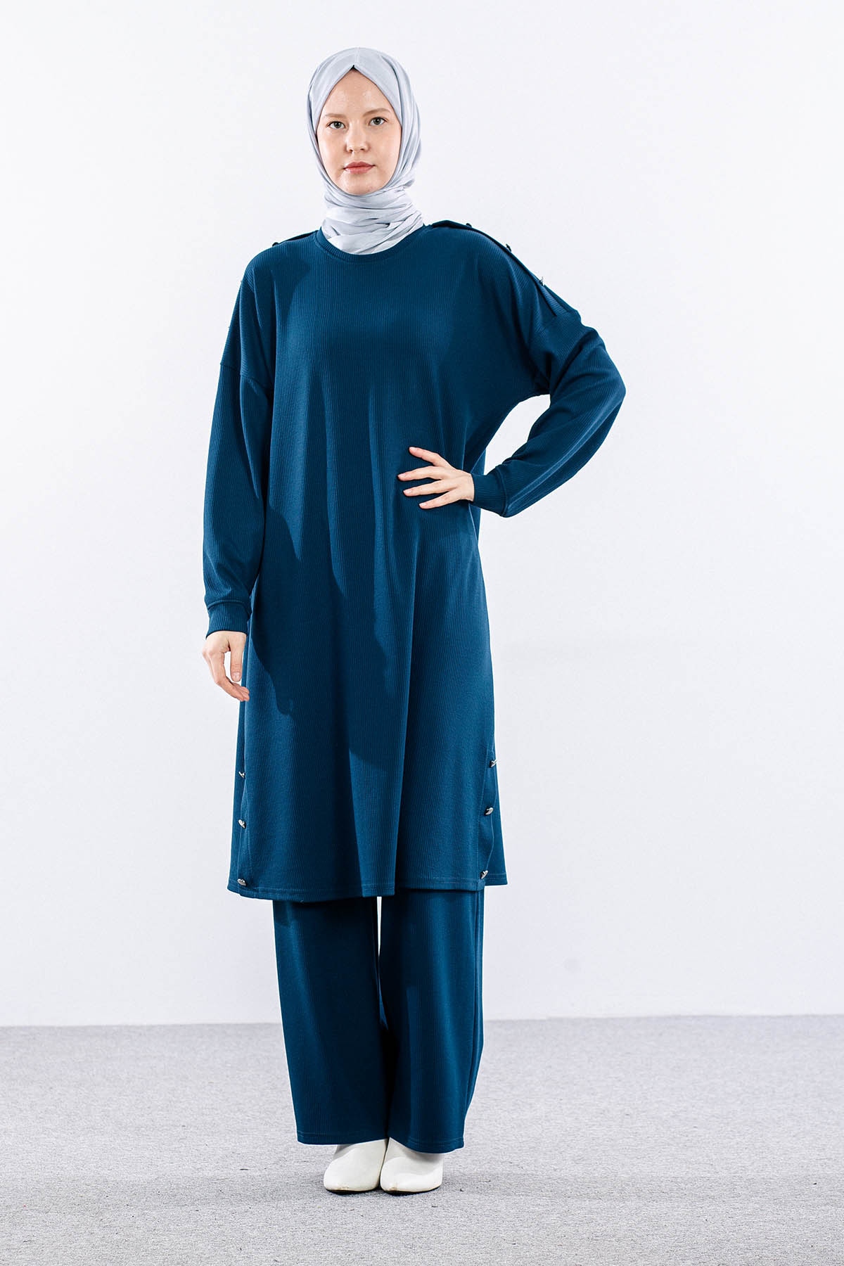 4540 Takim 4-5-6 Dugme - Petrol - 2