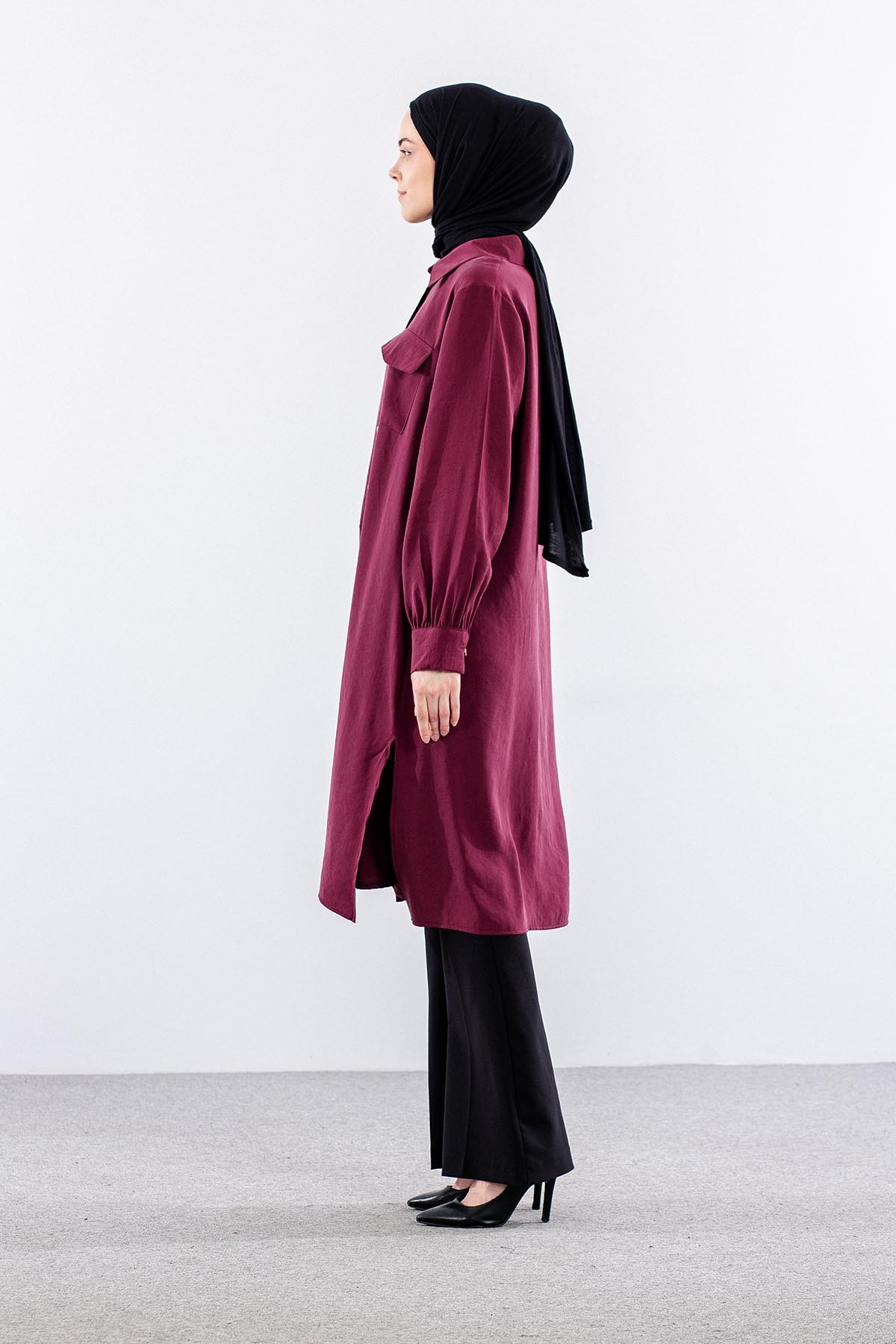 5042 Tunik 44-52 - Bordo - 3