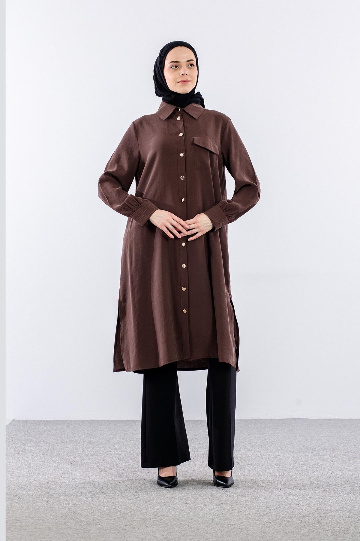 5042 Tunik 44-52 - Kahve - 2