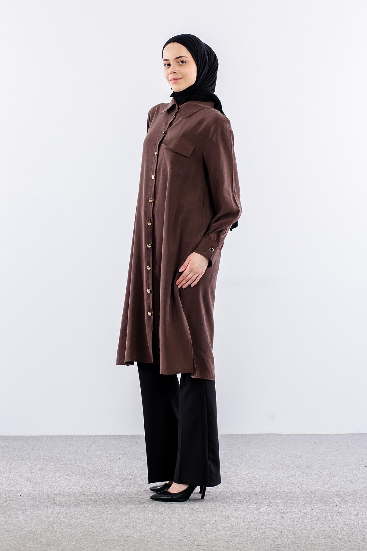 5042 Tunik 44-52 - Kahve - 4