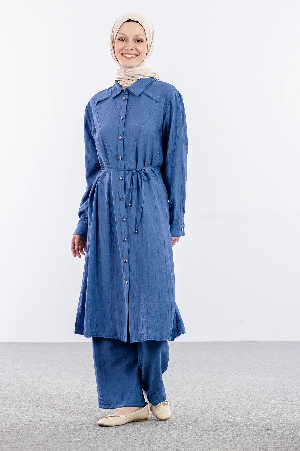 539-115 Takim 40-42-44-46 Cilek Kumas - Indigo - 2