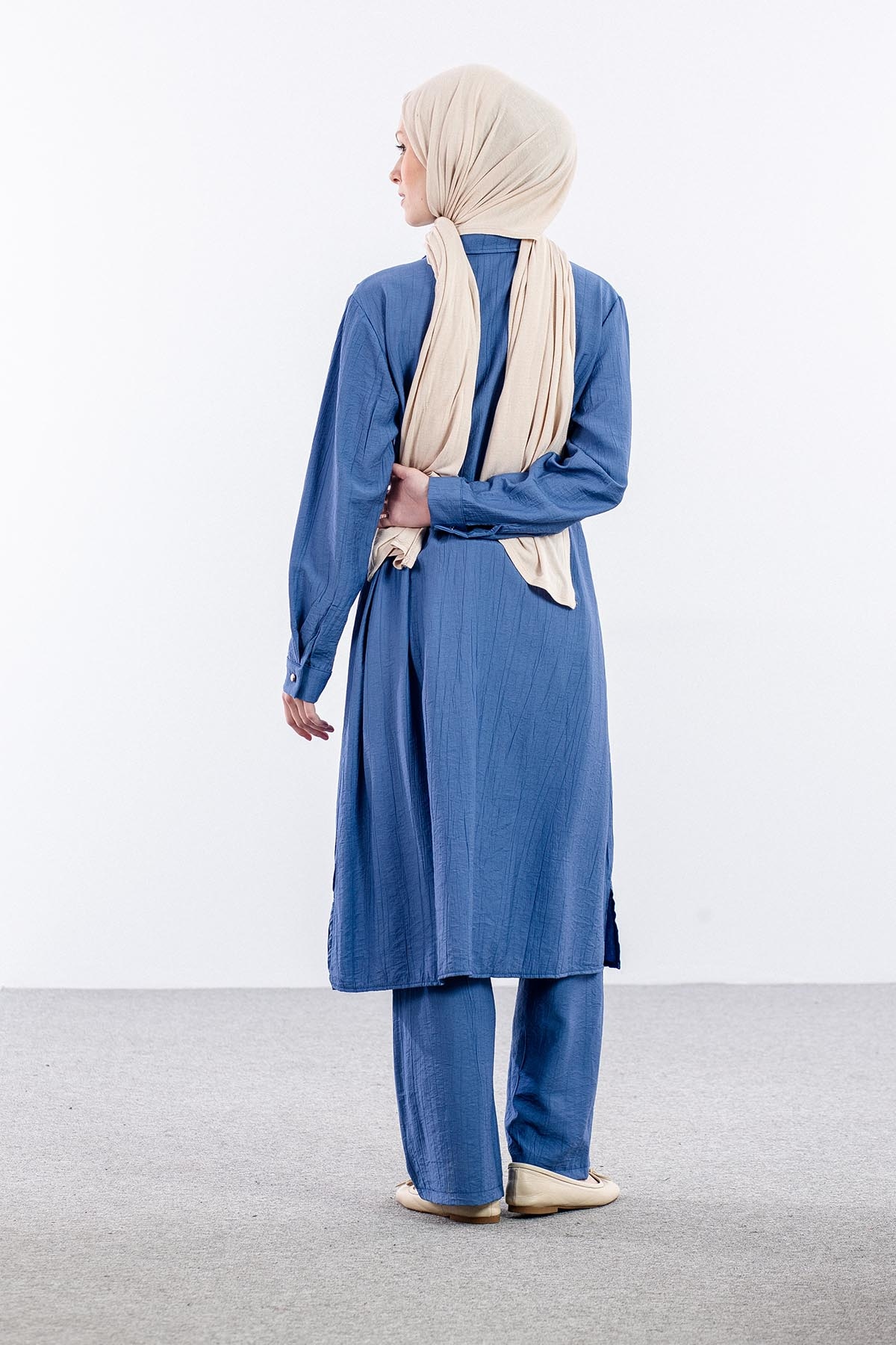 539-115 Takim 40-42-44-46 Cilek Kumas - Indigo - 5