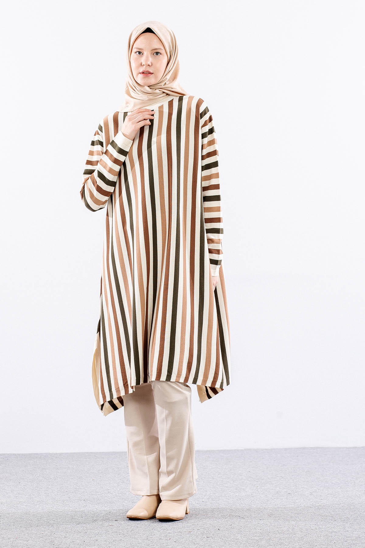 5675 Triko Panço Tek - Krem - 4