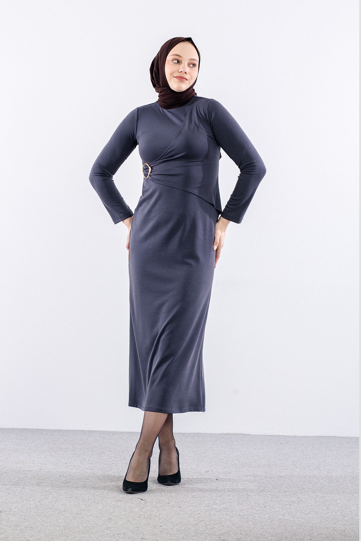 5972 Elbi̇se 38-44 Toka Detay - Antrasit - 2