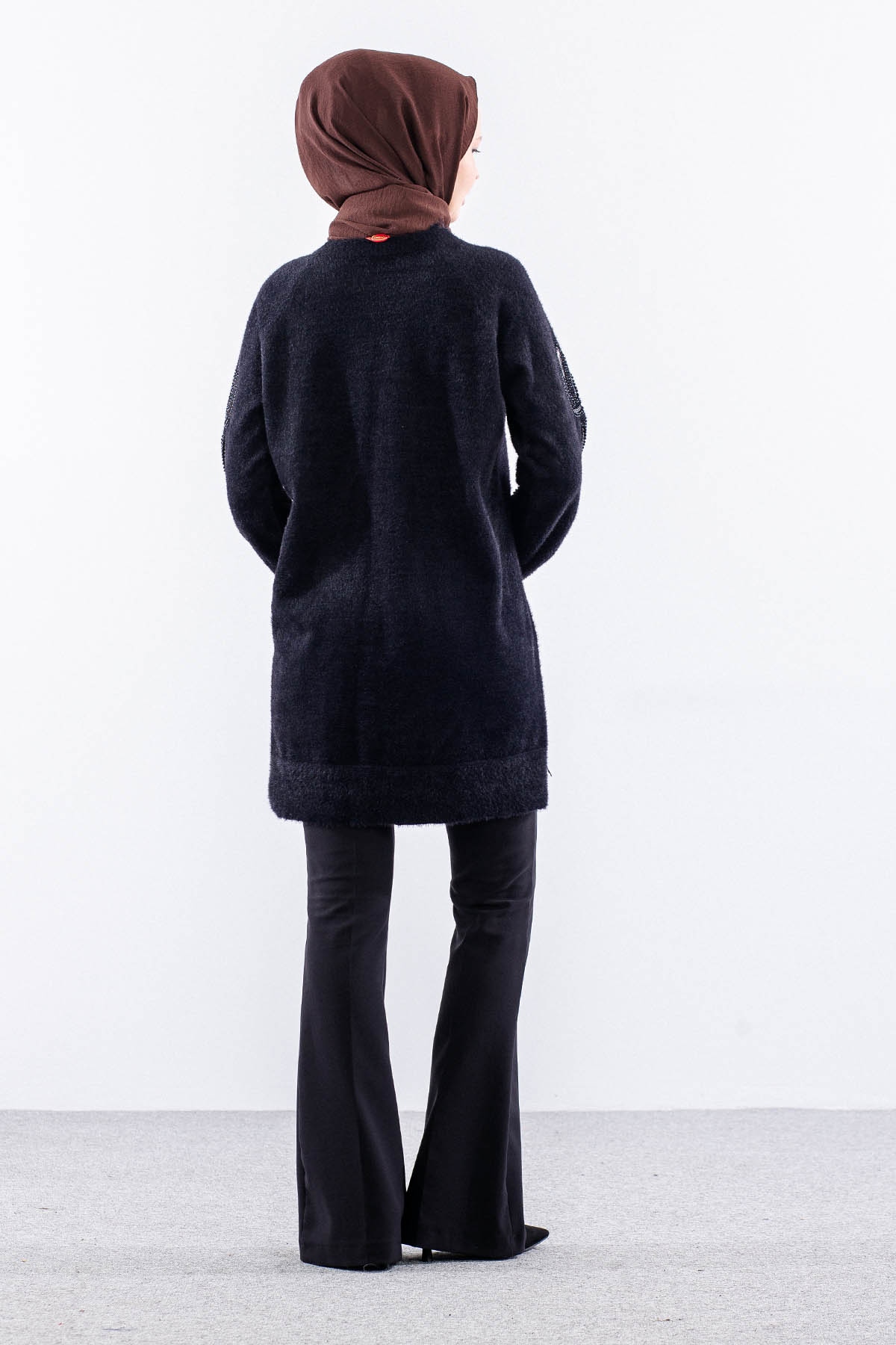 6675 Tunik Tek  Sakalli Tas - Siyah - 5