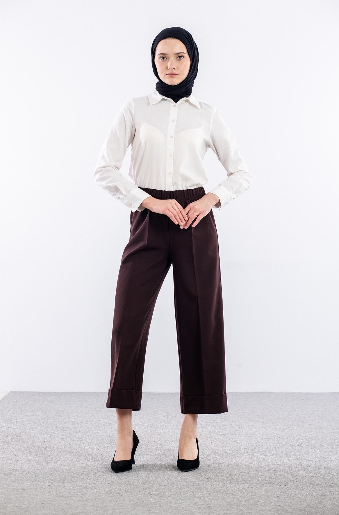 7107 Pantolon 38-50 Double Paca - Kahve - 1
