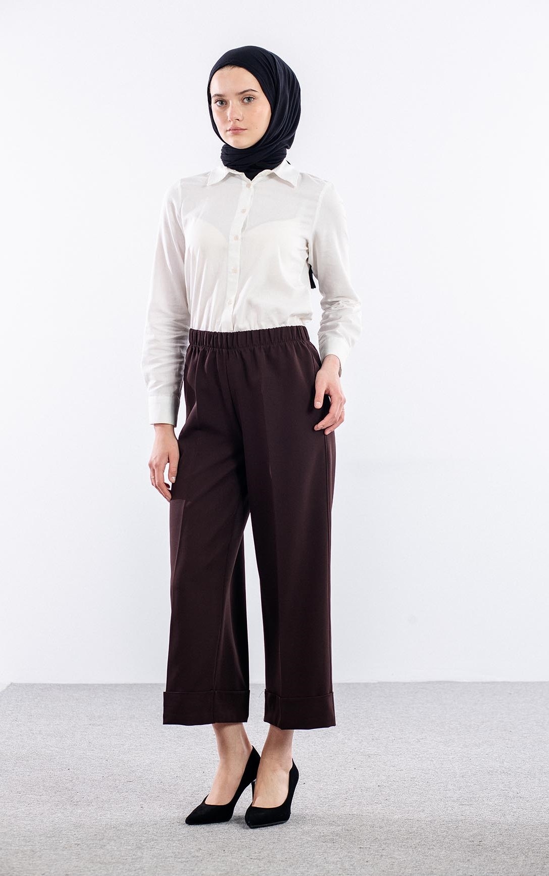 7107 Pantolon 38-50 Double Paca - Kahve - 2