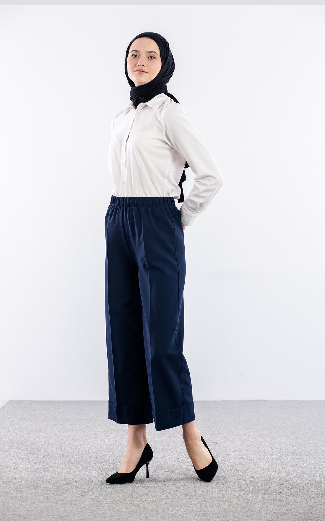 7107 Pantolon 38-50 Double Paca - Lacivert - 2