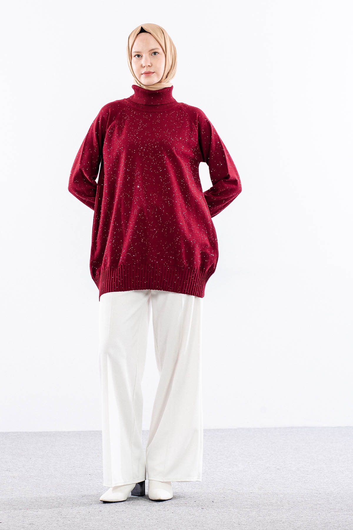 7350 Triko Kazak Tek - Bordo - 1