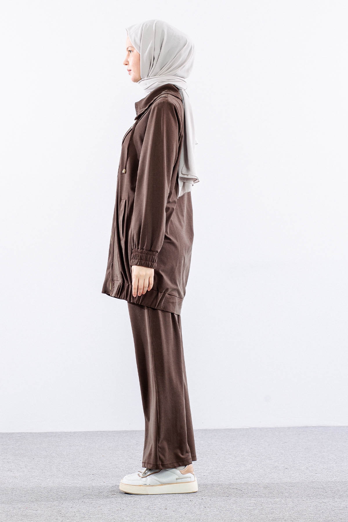 7713 Takim 38-46 Fermuar - Kahve - 4