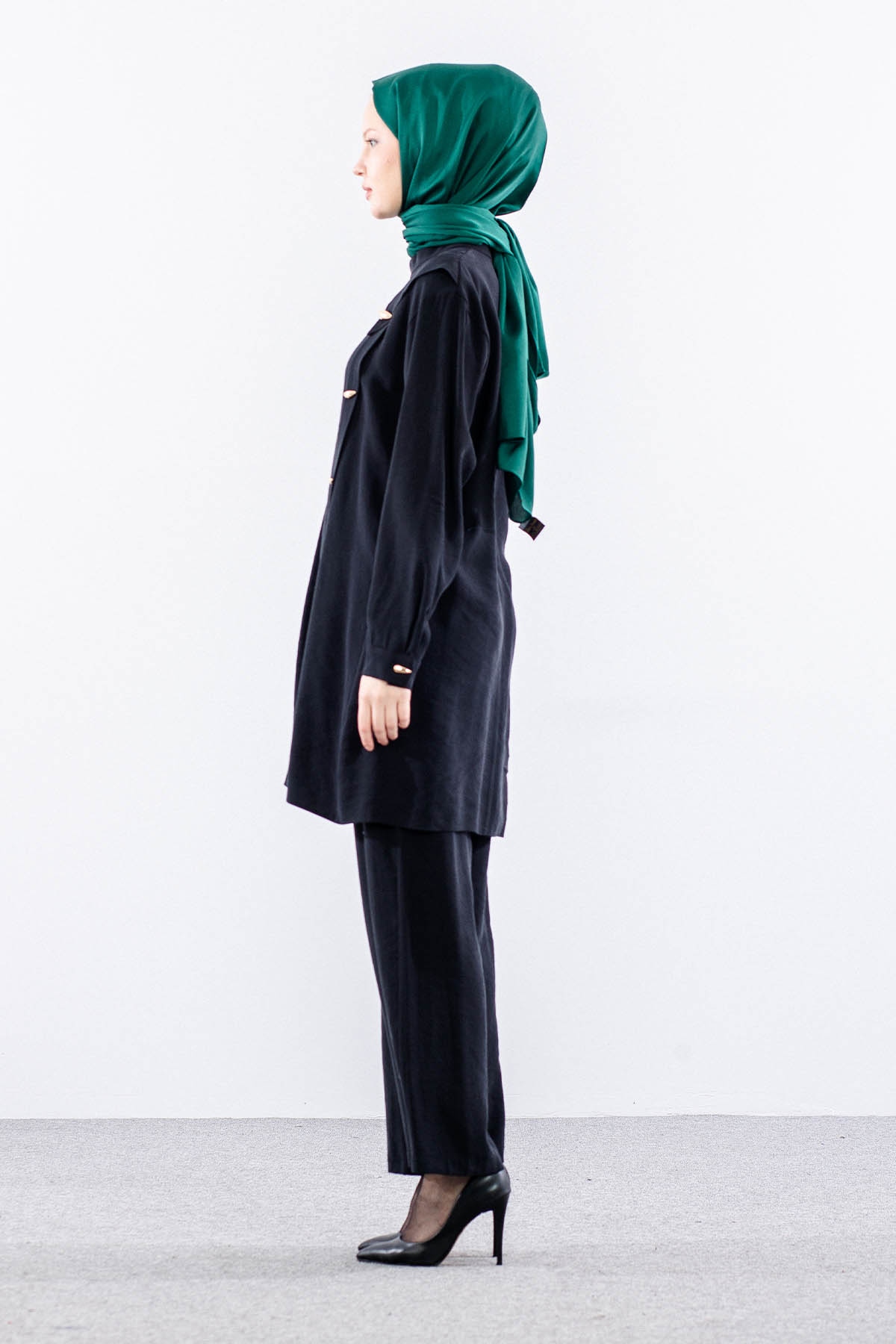 7722 Takim 40-48 Dugmeli - Siyah - 4