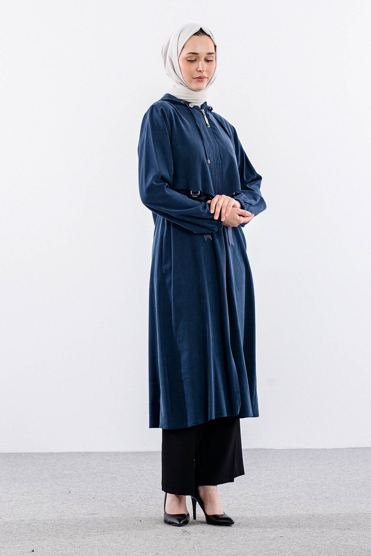 7725 Spor Kap 40-48 Kapşonlu - Lacivert - 4