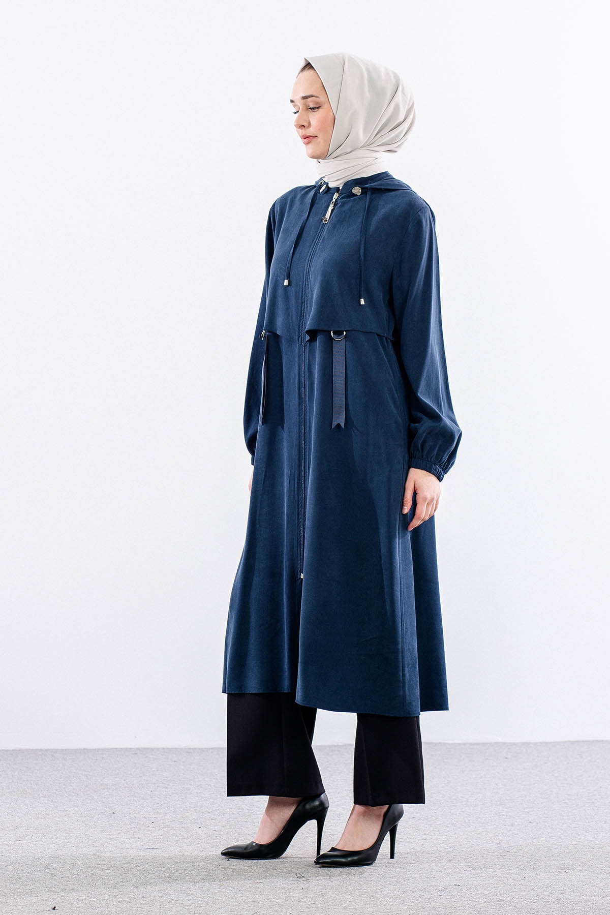 7725 Spor Kap 40-48 Kapşonlu - Lacivert - 5