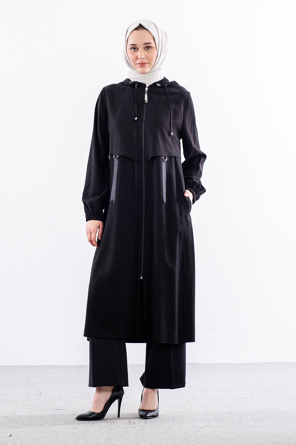 7725 Spor Kap 40-48 Kapşonlu - Siyah - 2