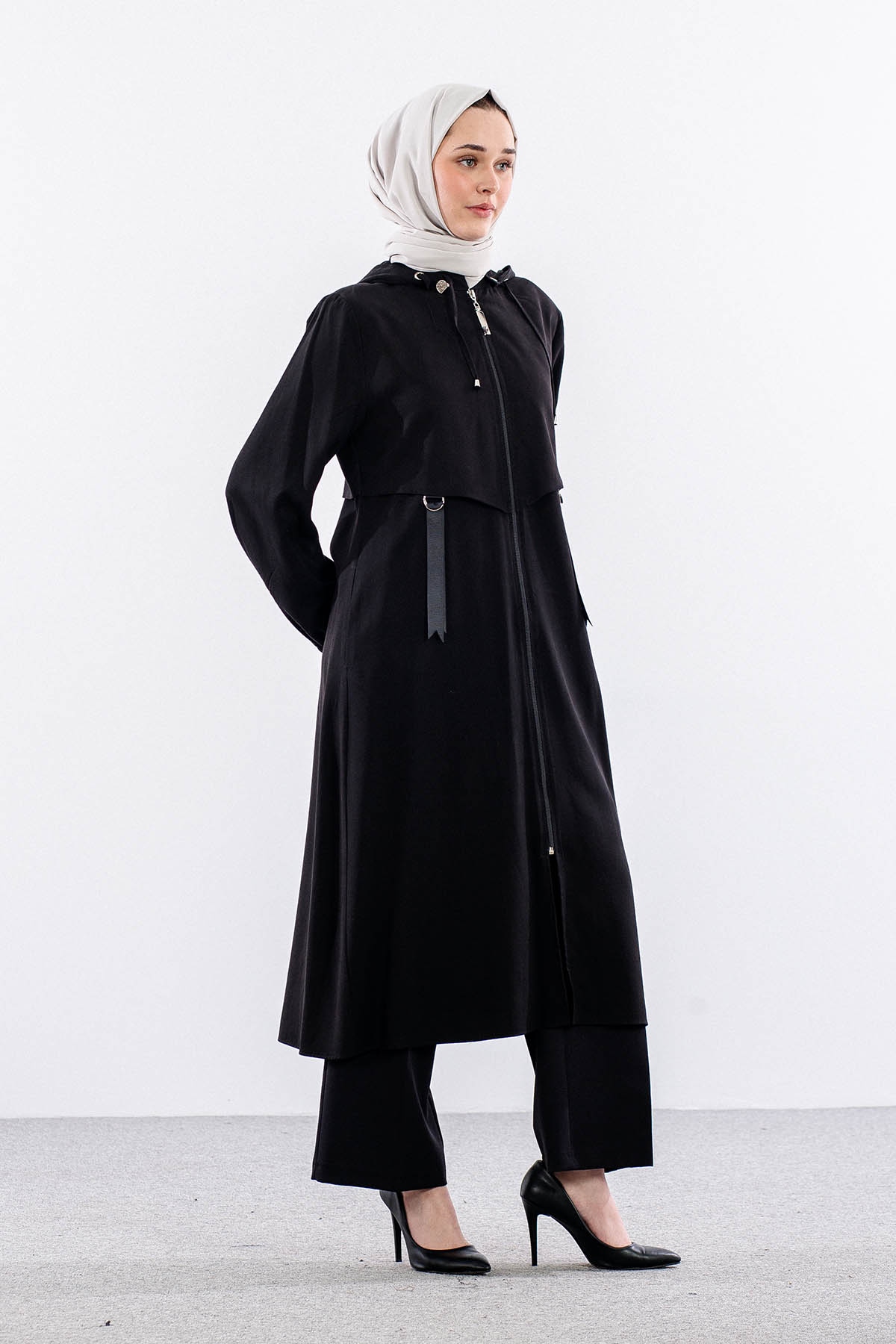 7725 Spor Kap 40-48 Kapşonlu - Siyah - 4