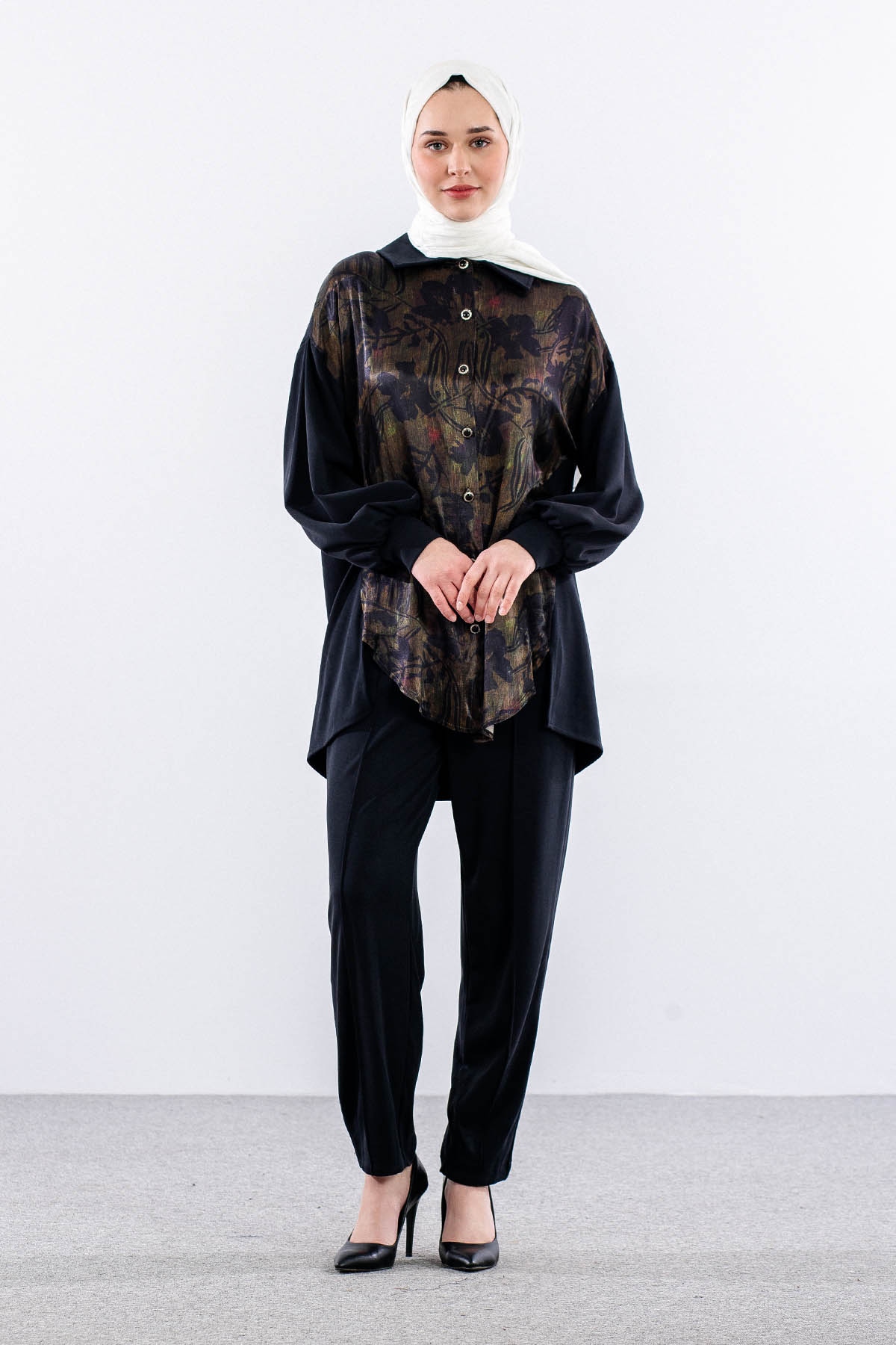 7727 Takim 38-40-42 Desen - Siyah - 1