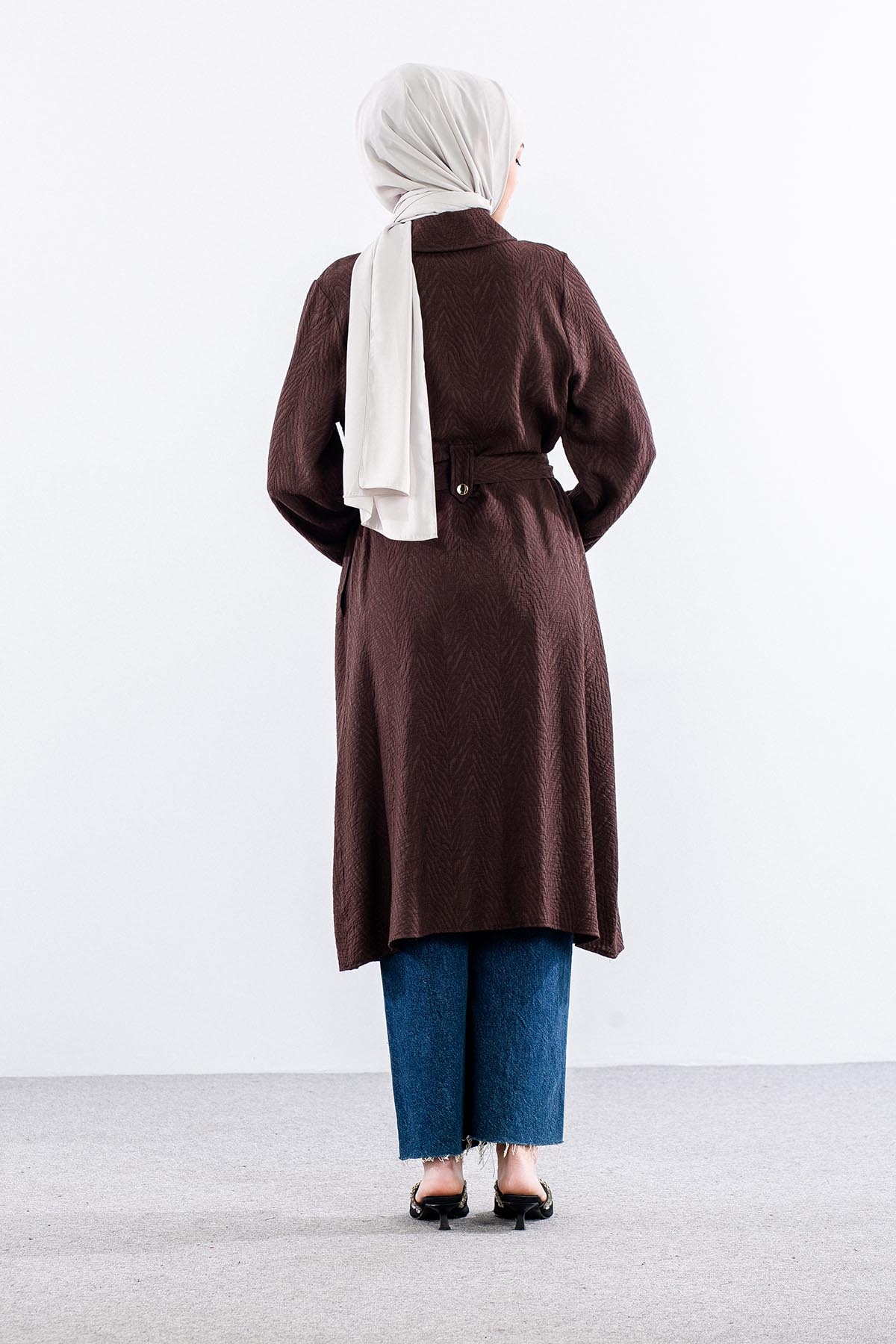 7739 Kap 40-48 Desen Kumas - Kahve - 5