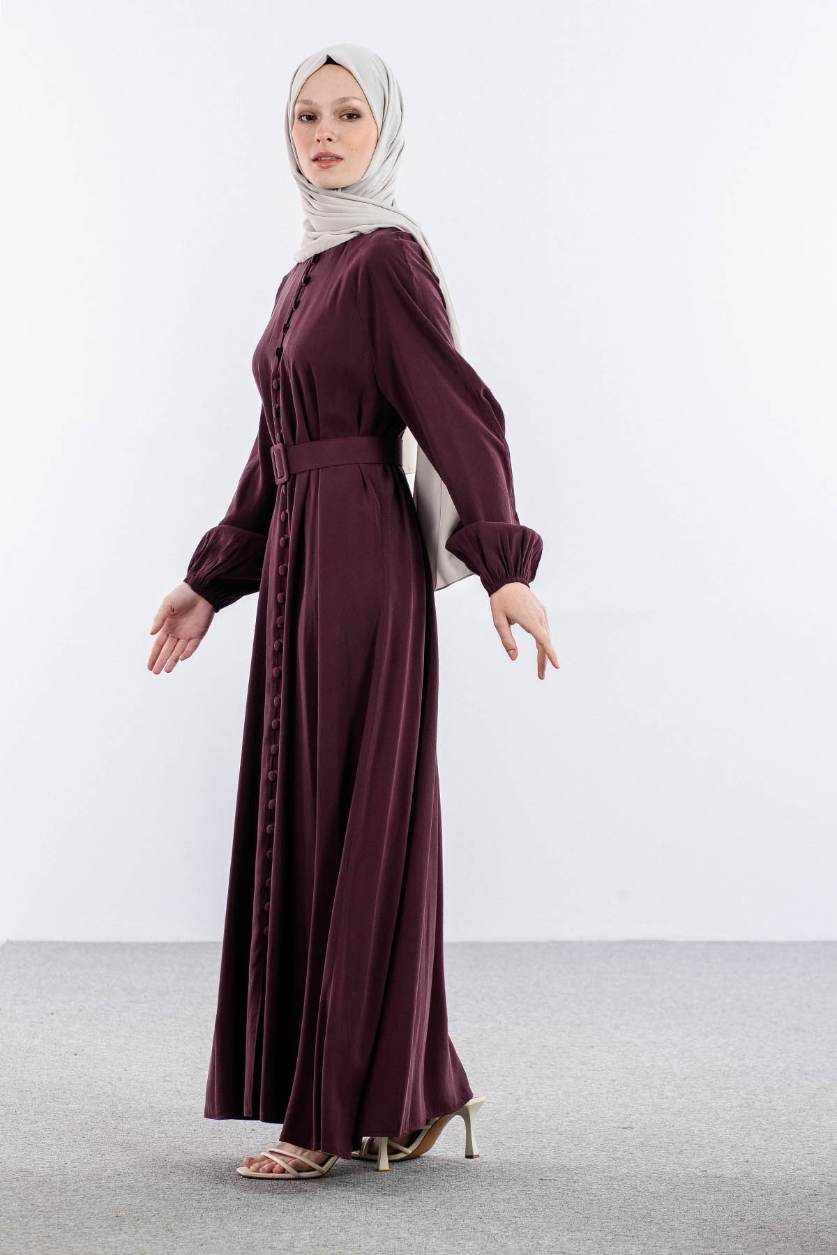 8658 Elbi̇se 38-44 Biritli Model - Bordo - 3
