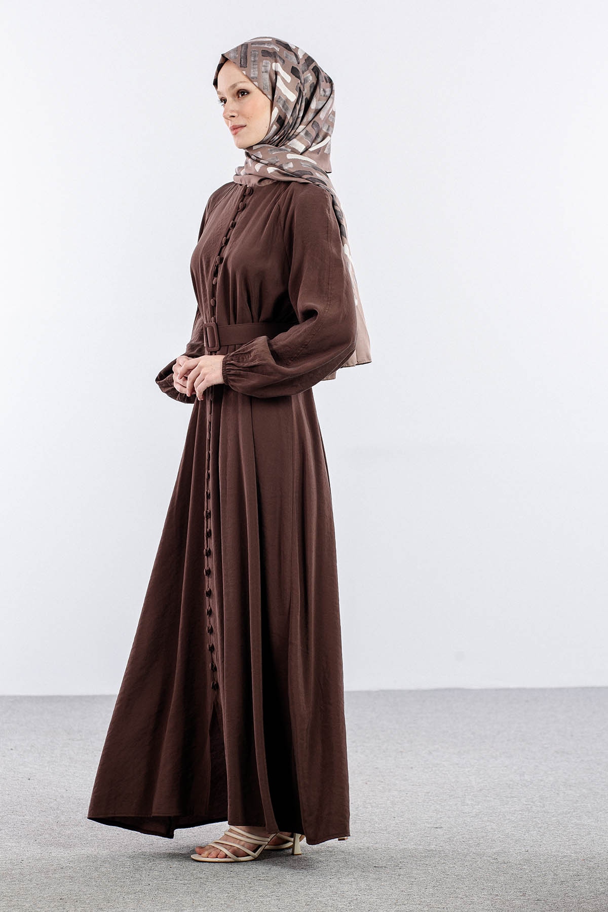 8658 Elbi̇se 38-44 Biritli Model - Kahve - 3