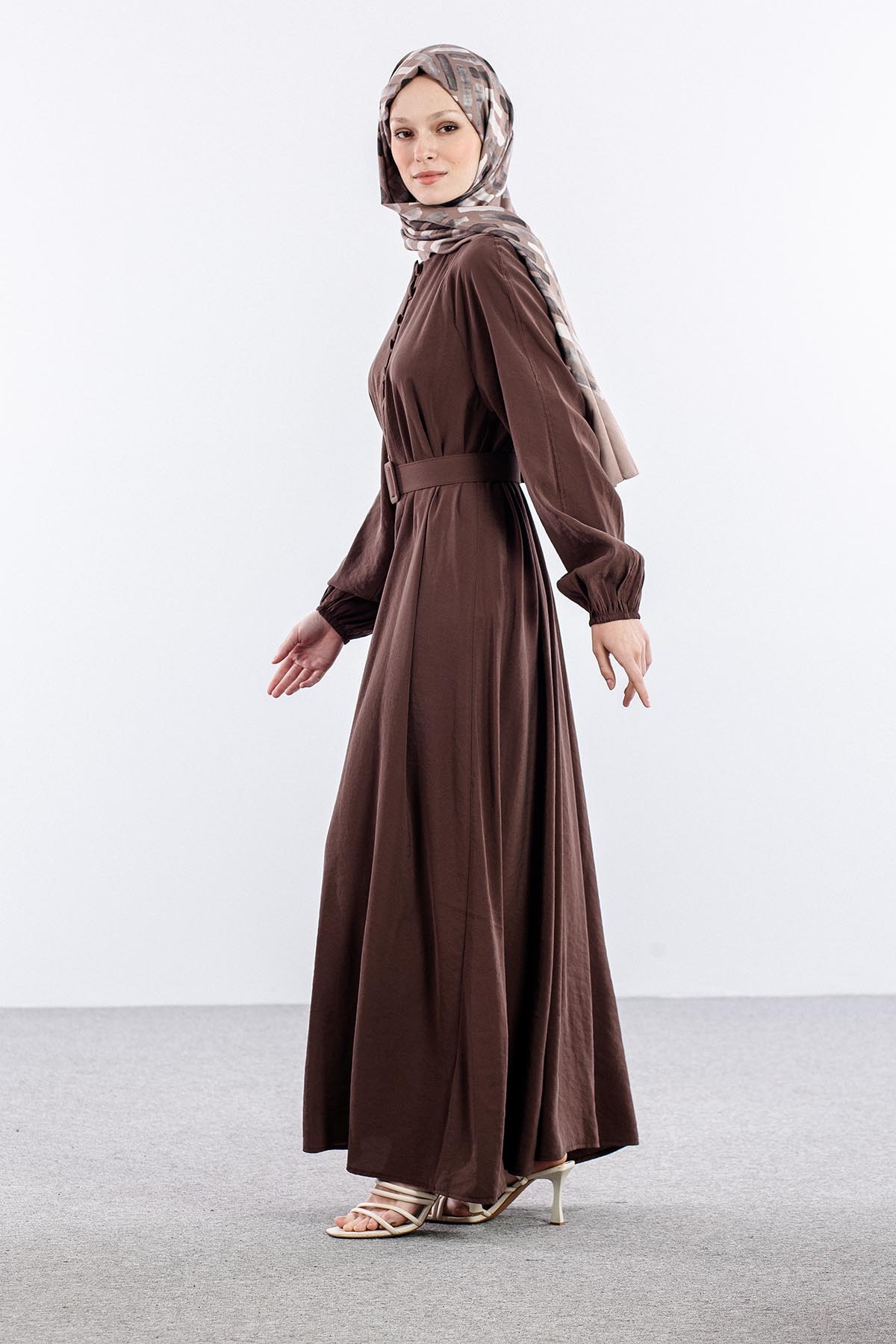 8658 Elbi̇se 38-44 Biritli Model - Kahve - 4