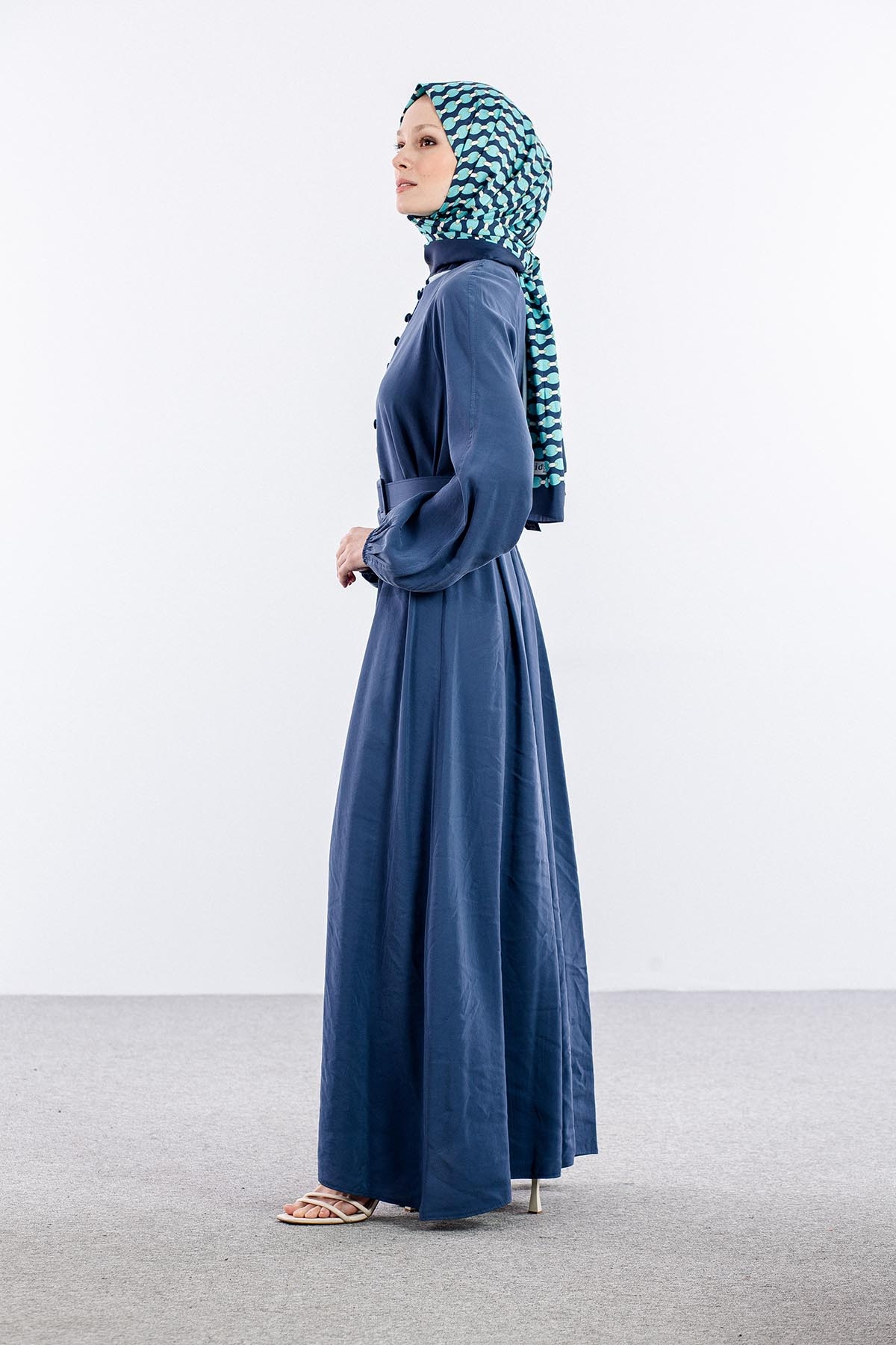 8658 Elbi̇se 38-44 Biritli Model - Lacivert - 4