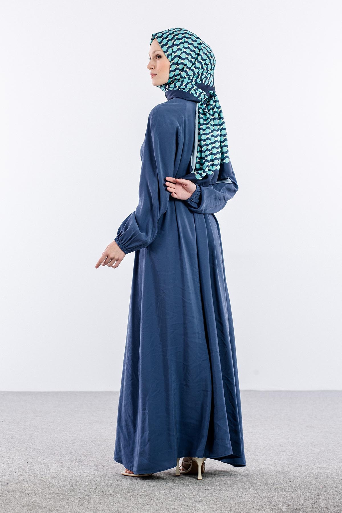 8658 Elbi̇se 38-44 Biritli Model - Lacivert - 5
